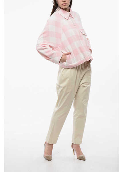 Jachete Woolrich Archive Buffalo Checked Timber Summer Overshirt With Frontal White Femei (BM 16989121) 4