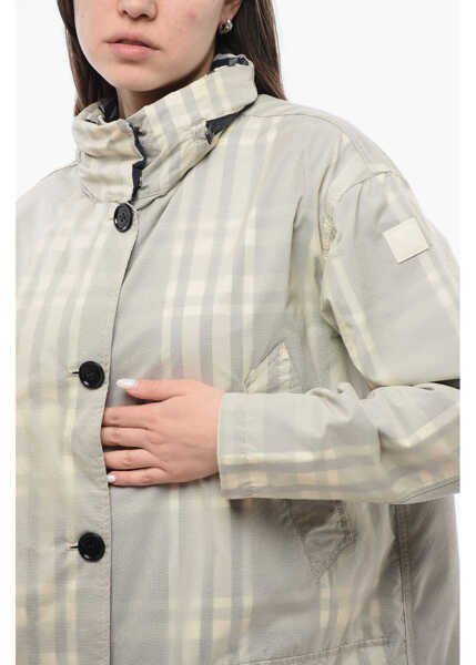 Paltoane Woolrich Tartan Peony Coat With Hidden Hood Beige Femei (BM 16989124) 3