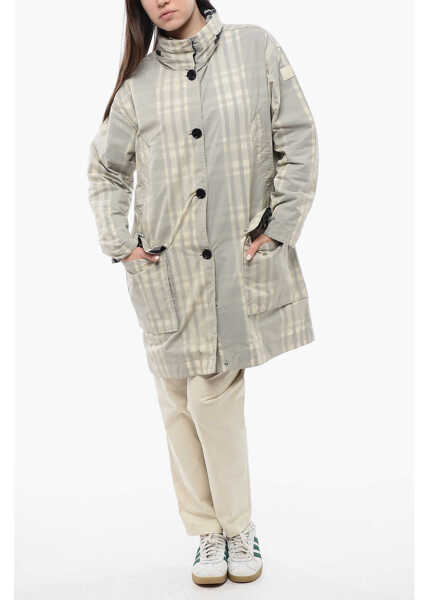 Paltoane Woolrich Tartan Peony Coat With Hidden Hood Beige Femei (BM 16989124) 4