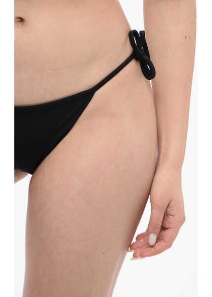 Bikini DSQUARED2 Icon Solid-Color Bikini Brief With Ties Black Femei (BM 16989133) 3