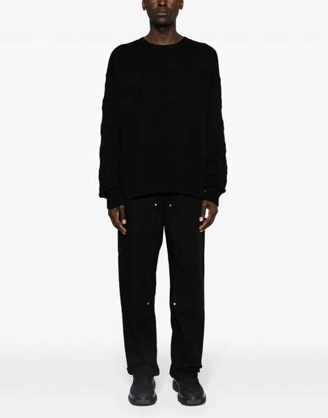 Pulovere Off-White Crewneck Cotton Sweater Black Barbati (BM 16989154) 2