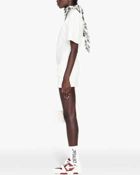 Tricouri Off-White Solid Color Cotton Crew-Neck T-Shirt White Femei (BM 16989178) 3