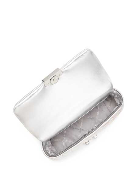 Genti de umar Michael Kors Michael Kors Lamb Leather Shoulder Bag In Silver Tone SILVER Femei (BM 16991988) 3