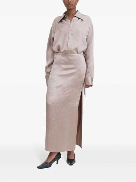 Fuste FILIPPA K Filippa K Satin Midi Skirt Beige Femei (BM 16992000) 2
