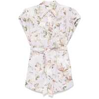 Salopete Zimmermann Acacia Printed Linen Playsuit Femei