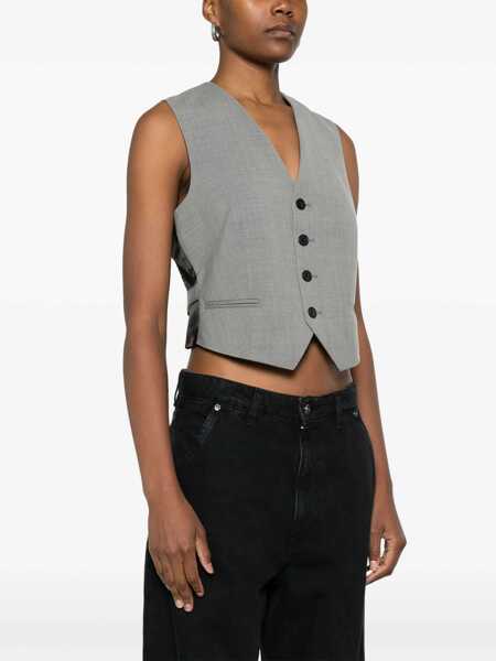 Pulovere FILIPPA K Filippa K V-Necked Vest GREY Femei (BM 16992030) 3