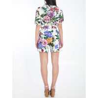 Pantaloni casual Dolce & Gabbana Dama - Pantaloni casual Dolce & Gabbana Floral Shorts WHITE Femei (BM 16992156) - B-mall.ro
