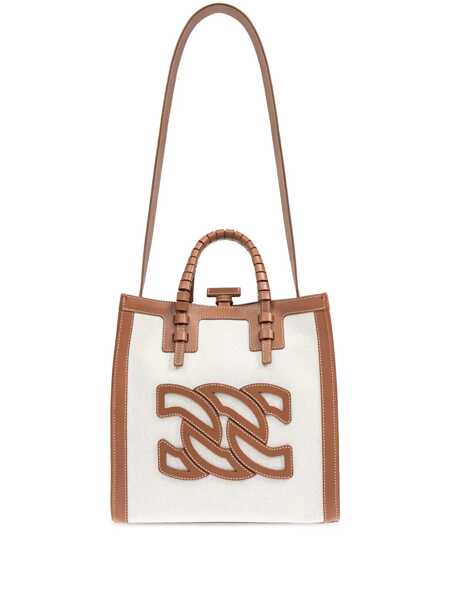 Genti de mana Casadei Casadei Canvas And Leather Tote Bag Brown Femei (BM 16992348) 1