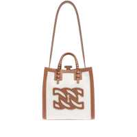 Genti de mana Casadei Canvas And Leather Tote Bag Femei
