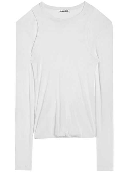 Topuri Jil Sander Jil Sander Top Cn Ls Topwear WHITE Femei (BM 16992420) 1