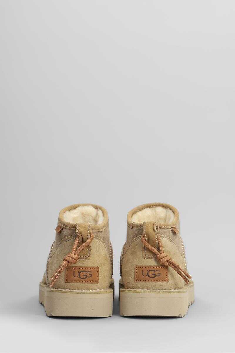 Bocanci UGG UGG Ultra Mini Crafted Low Heels Ankle Boots Beige Femei (BM 16992552) 4
