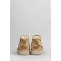 Bocanci UGG Dama - Bocanci UGG UGG Ultra Mini Crafted Low Heels Ankle Boots Beige Femei (BM 16992552) - B-mall.ro