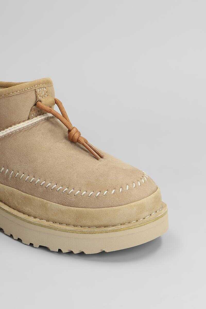 Bocanci UGG UGG Ultra Mini Crafted Low Heels Ankle Boots Beige Femei (BM 16992552) 5