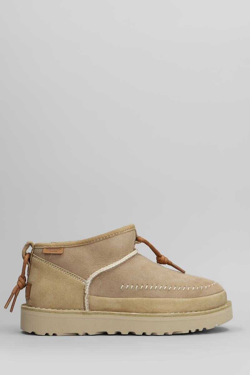 Bocanci UGG UGG Ultra Mini Crafted Low Heels Ankle Boots Beige Femei (BM 16992552) 1
