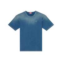 Tricouri 'T-Boxt' Blue T-Shirt With Oval D Logo Embroidery On The Front And Contrasting Stitching In Cotton Man Barbati