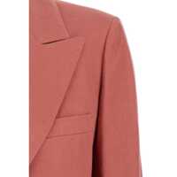 Imbracaminte BLAZÉ MILANO Dama - Sacouri BLAZ MILANO Mdday Sun Pink Double-Breasted Jacket With Peak Revers In Linen Woman PINK Femei (BM 16996377) - B-mall.ro