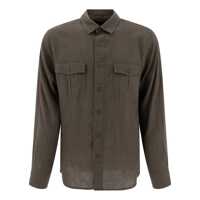 Camasi Vince Linen "Utility" Shirt Barbati