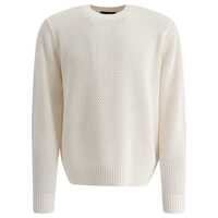 Pulovere Vince Perforated Crew Neck Sweater Barbati