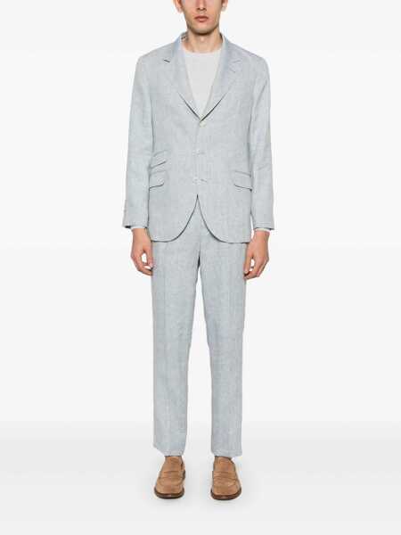 Costume Brunello Cucinelli Brunello Cucinelli Linen Single-Breasted Suit GREY Barbati (BM 16999548) 2