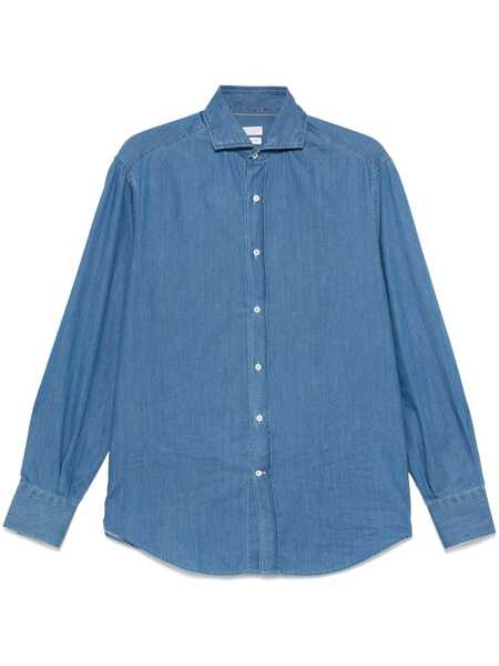 Camasi Brunello Cucinelli Brunello Cucinelli Denim Cotton Shirt BLUE Barbati (BM 17000307) 1