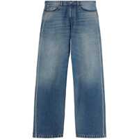 Blugi Palm Angels Curved Logo Loose-Fit 5 Pockets Jeans Barbati