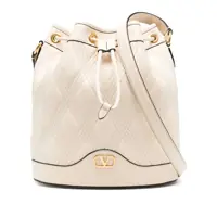 Genti de umar Valentino Garavani Quiltie 67 Leather Bucket Bag Femei