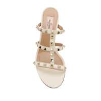 Pantofi Dama - Pantofi cu toc Valentino Garavani Valentino Garavani Rockstud Leather Sandals Beige Femei (BM 17003526) - B-mall.ro