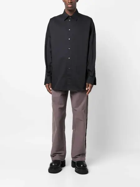 Camasi casual Diesel Cotton S-Limo Shirt With Spread Collar Black Barbati (BM 17004640) 3