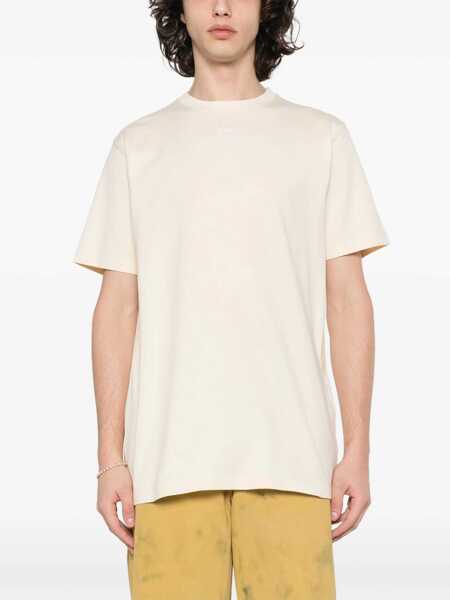 Tricouri Off-White Embroidered Arrow Slim-Fit T-Shirt Beige Barbati (BM 17004679) 3