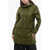 Woolrich Solid Color Channel Windbreaker Jacket With Hood Green