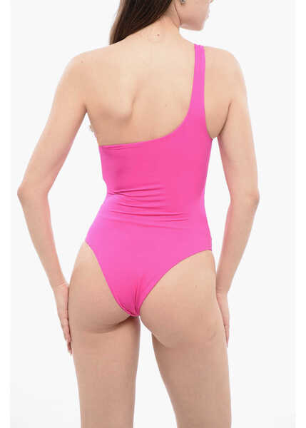 Costume de baie intregi DSQUARED2 Printed One-Piece One Shoulder Swimsuit Pink Femei (BM 17004847) 2