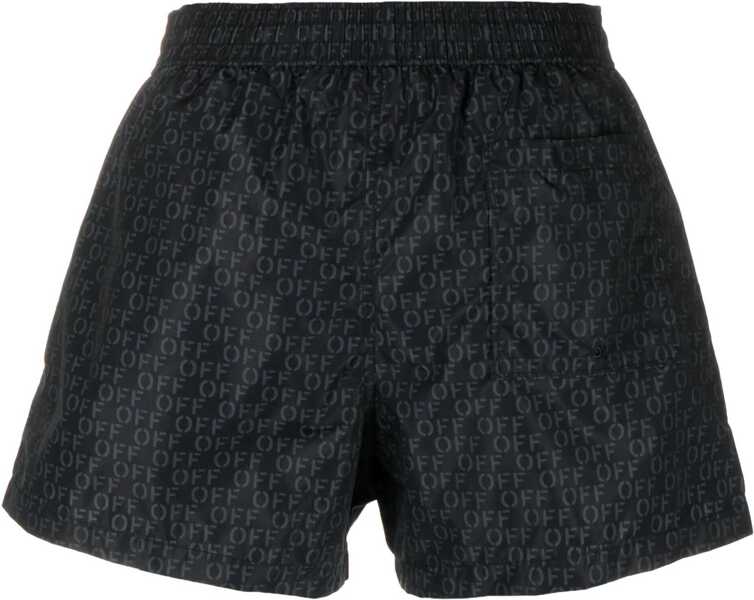 Bermude Off-White Logo Print Swimshorts Black Barbati (BM 17004859) 2