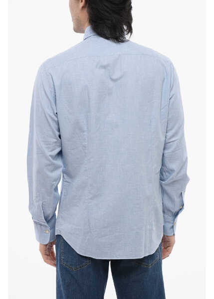 Camasi casual Alessandro Gherardi Cotton Poplin Shirt With Spread Collar Light Blue Barbati (BM 17004964) 2