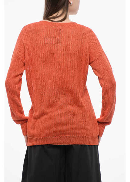 Pulovere Woolrich Crew Neck Linen Sweater Orange Femei (BM 17005003) 2