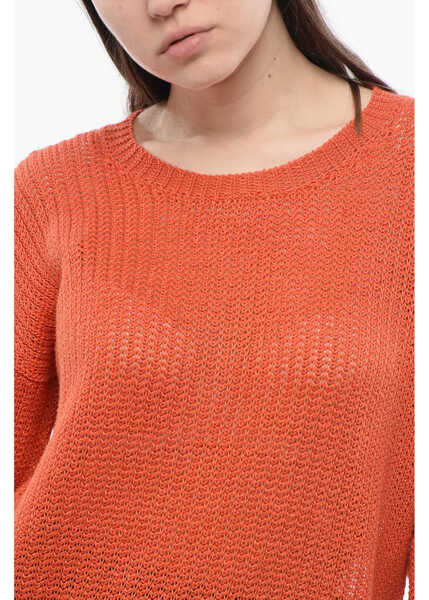 Pulovere Woolrich Crew Neck Linen Sweater Orange Femei (BM 17005003) 3