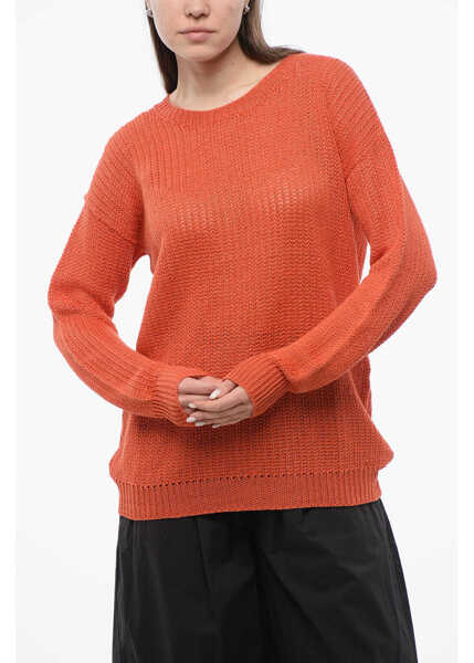 Pulovere Woolrich Crew Neck Linen Sweater Orange Femei (BM 17005003) 1