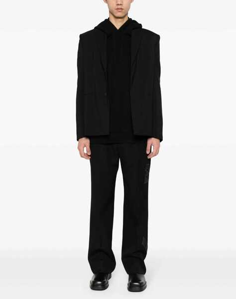 Pantaloni casual Off-White Virgin Wool Pants With 23 Embroidery Black Barbati (BM 17005372) 2