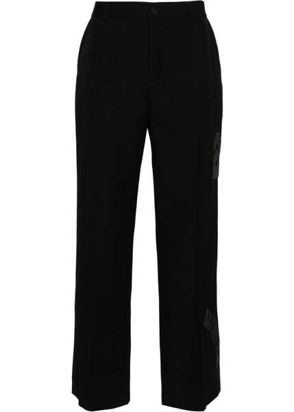 Pantaloni casual Off-White Virgin Wool Pants With 23 Embroidery Black Barbati (BM 17005372) 1