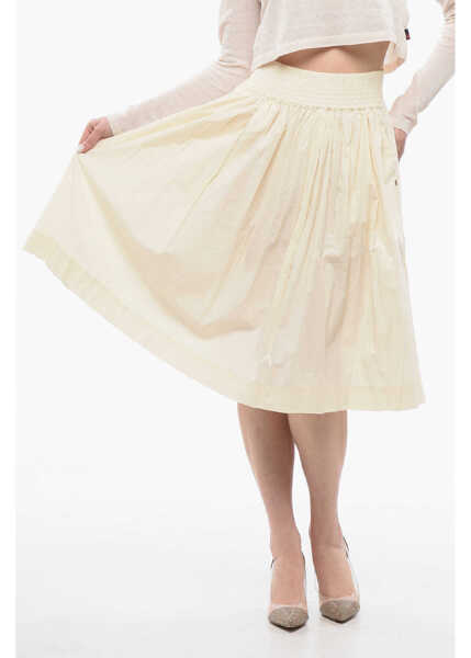 Fuste lungi Woolrich High Waisted Circle Shirt Beige Femei (BM 17005408) 1