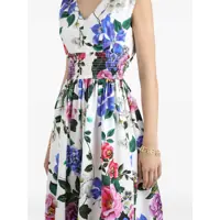 Rochii elegante Dama - Rochii elegante Dolce & Gabbana Floral Midi Dress WHITE Femei (BM 17005957) - B-mall.ro