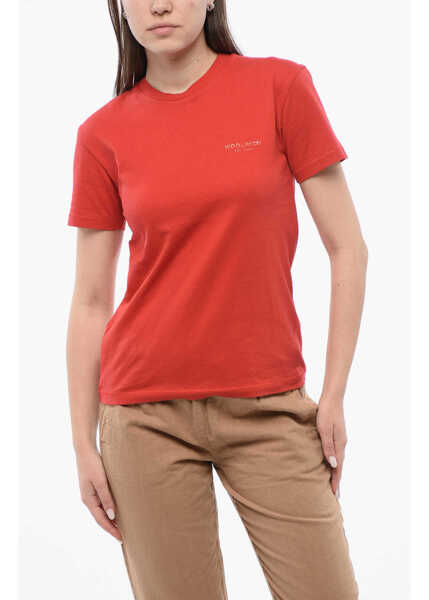 Tricouri Woolrich Crew Neck Monochrome Cotton T-Shirt Red Femei (BM 17006263) 1