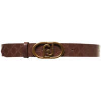 Curele Leather belt with monogram Femei