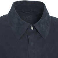 Geci de piele pentru Barbati - Geci de piele 1972 Overshirt in suede Blue Barbati (BM 17008687) - B-mall.ro