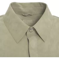 Geci de piele pentru Barbati - Geci de piele 1972 Overshirt in suede Blue Barbati (BM 17008687) - B-mall.ro