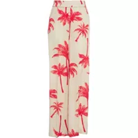 Pantaloni casual Satin pants with print Femei