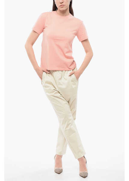 Tricouri Woolrich Crew Neck Monochrome Cotton T-Shirt Pink Femei (BM 17012647) 4