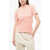 Woolrich Crew Neck Monochrome Cotton T-Shirt Pink
