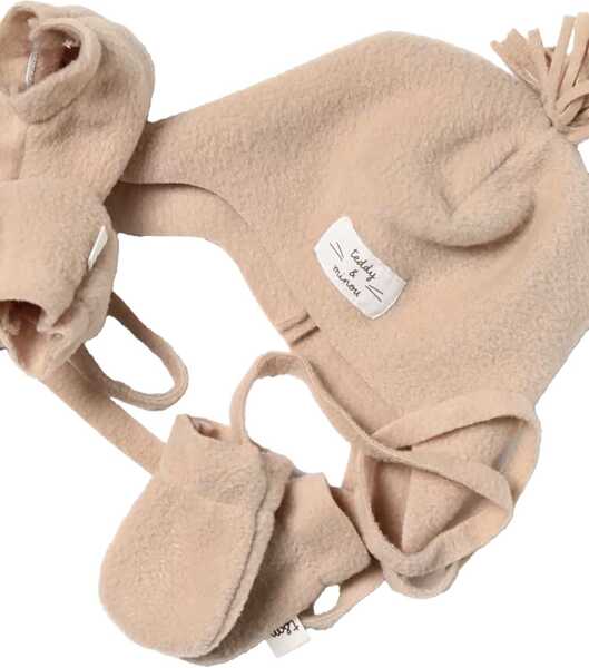 Manusi TEDDY & MINOU Hat Scarf Gloves Set BEIGE Baieti (BM 17012677) 2