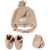 TEDDY & MINOU Hat Scarf Gloves Set BEIGE
