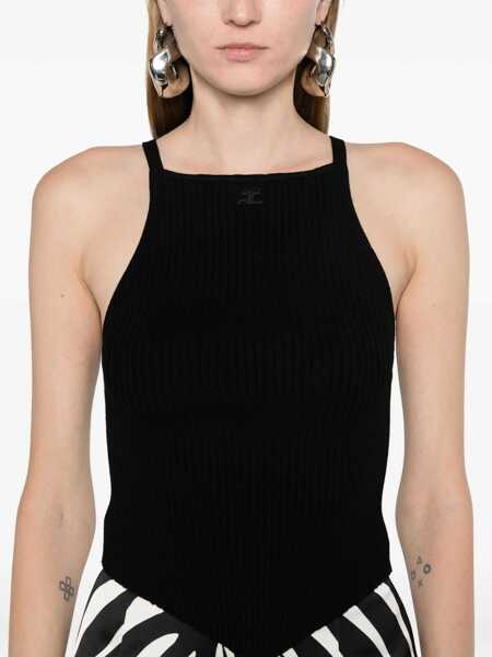 Bluze COURRGES Ribbed Tank Top BLACK Femei (BM 17012722) 5